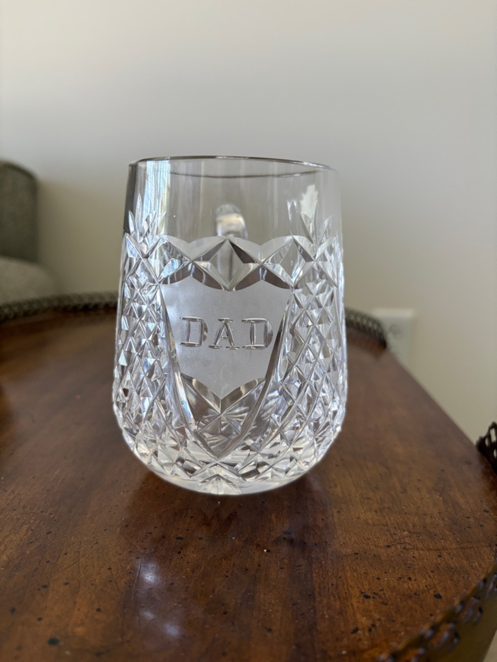 Crystal Engraved 'DAD' Whiskey Tumbler - Clear